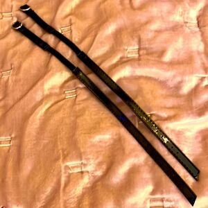 NEW! Black Replacement Shoe Straps w/ Silver Buckle